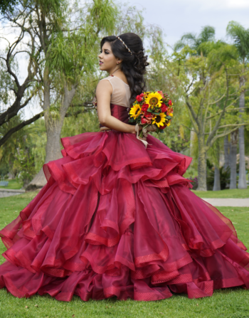 Elegant Floor Length Gown with Bead Work