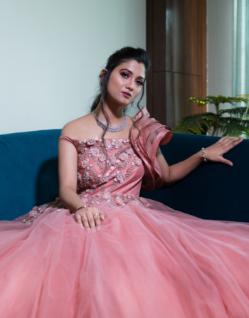 Designer Party Wear Gown with Heavy Embroidery