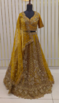 Sunehri Royal Embroidered Bridal Lehenga Set Test vikas
