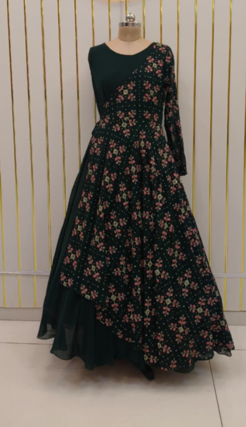 Bottle Green Gown